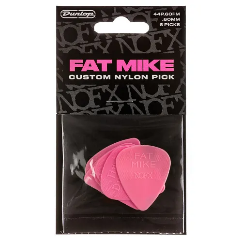 Dunlop 44P.60FM Fat Mike Nylon Набор медиаторов (6 шт).